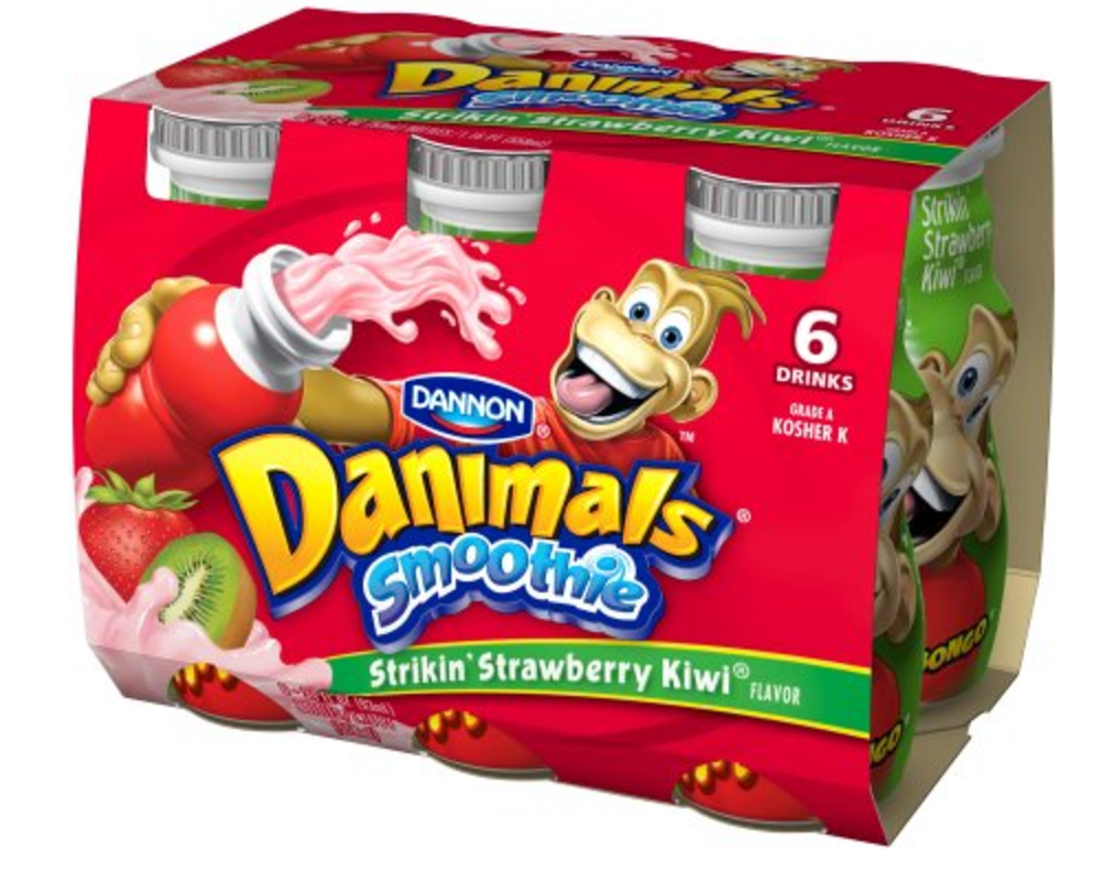 Danimals Smoothie Swingin" Strawberry Kiwi Flavor Yogurt Drink, 3.1 fl